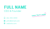 Colorful Fun Wordmark Business Card