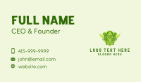 Green Owl Emblem  Business Card Design