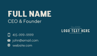 Generic Business Wordmark Business Card