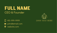 Gold Deluxe Shield Lettermark Business Card