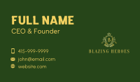 Gold Deluxe Shield Lettermark Business Card Image Preview