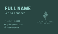 Blue Leaf Monoline Business Card Design