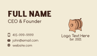 Pig Beer Barrel Business Card Design