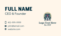 Flower Festive Skull Business Card