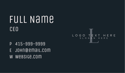 Corporate Business Lettermark Business Card