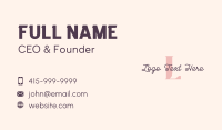 Elegant Feminine Beauty Business Card