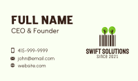 Forest Tree Barcode  Business Card Design