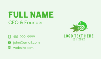 Green Chameleon Cannabis  Business Card Design
