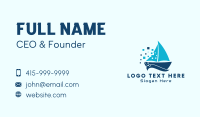 Pixel Nautical Sailboat  Business Card