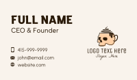 Skull Coffee Cup Business Card