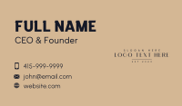 Elegant Black Brand Business Card Design