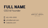 Elegant Black Brand Business Card