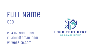 Residential Cleaning Housekeeping Business Card