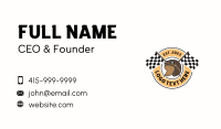 Motorcycle Helmet Flag Business Card