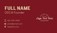 Retro Script Wordmark Business Card Design