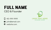 Green Branch Letter D Business Card
