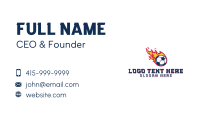 Soccer Fire Ball Business Card