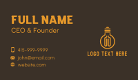 Monoline Light Bulb Business Card