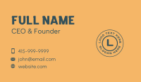 Blue Generic Circle Business Card