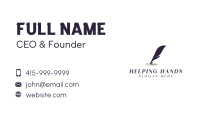 Writing Feather Publishing Author Business Card