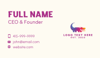 Gradient Crocodile Animal Business Card