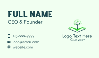 Nature Tree Book  Business Card
