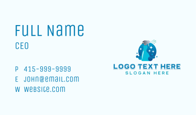 Sanitation Cleaning Disinfectant Business Card Image Preview