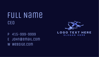 Drone Surveillance Aerial Business Card Image Preview