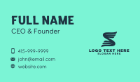 Wing Business Letter S Business Card Design