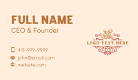 State Flower Ornament Business Card Design