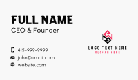 Digital Monogram M & W Business Card