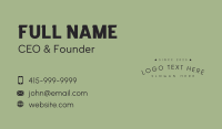 Star Generic Wordmark Business Card