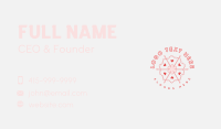 Heart Knitting Needle Business Card Design