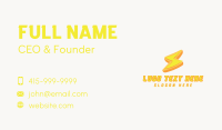 Power Lightning Electricity Business Card