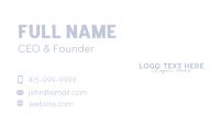 Script Feminine Wordmark Business Card