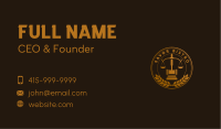 Legal Scales Attorney Business Card