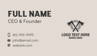Lumberjack  Axe Cutter Business Card