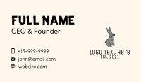 Geometric Pet Bunny  Business Card