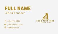 Gold Real Estate Building Business Card