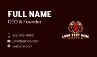 Flame Bull Shield Gaming Business Card Image Preview