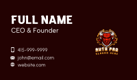 Flame Bull Shield Gaming Business Card