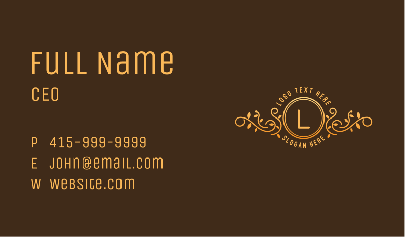Posh Business Card example 4