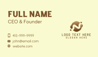 Brown Coffee Drink Letter N Business Card Design