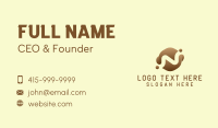 Brown Coffee Drink Letter N Business Card