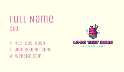 Sweet Pastry Cupcake Business Card