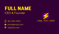 Pixelated Thunderbolt Power Business Card