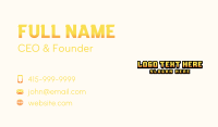 Retro Gaming Arcade Business Card