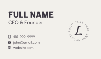 Premium Luxury Letter Business Card