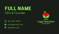 Organic Apple Heart  Business Card