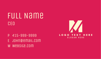 Commercial Letter M Business Card